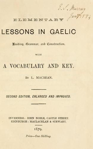 Elementary lessons in Gaelic