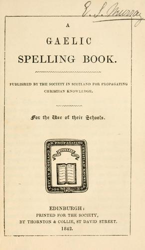 A Gaelic spelling book