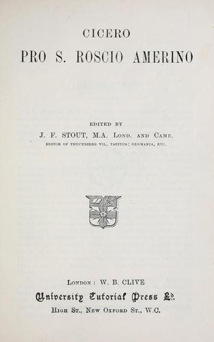 Pro S. Roscio Amerino