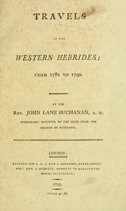 Travels in the Western Hebrides: from 1782 to 1790