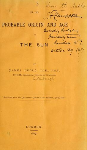 On the probable origin and age of the sun