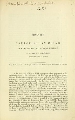 Discovery of Carlovingian coins at Mullaboden, Ballymore Eustace