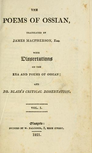 The poems of Ossian