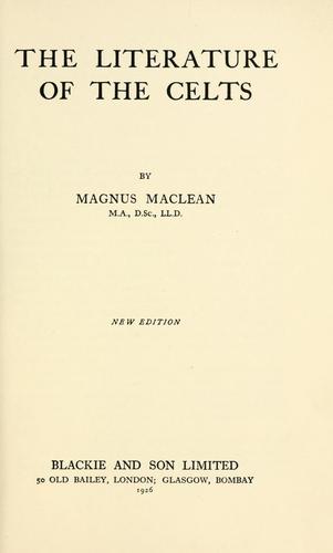 The literature of the Celts