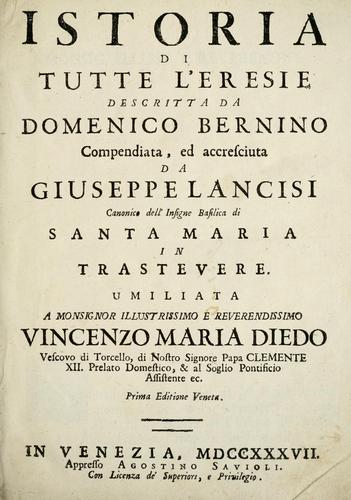 Istoria di tutte l'eresie