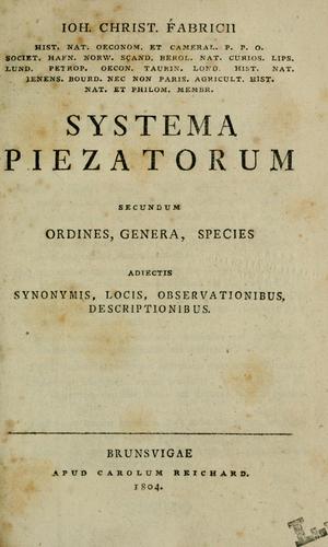 Systema Piezatorum