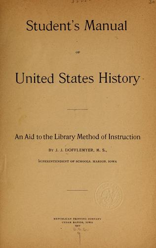 Student's manual of United States history