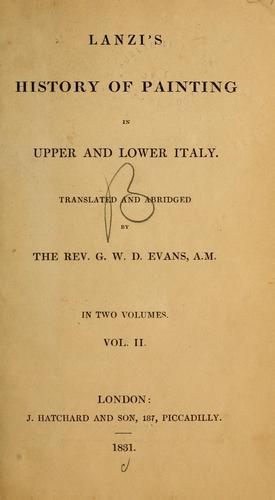Lanzi's history of painting in upper and lower Italy