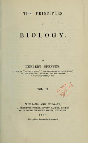 The principles of biology