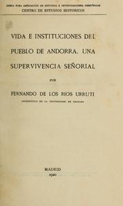 Vida e instituciones del pueblo de Andorra