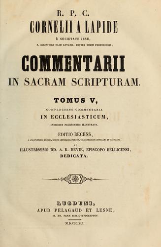 Commentarii in Sacram Scripturam