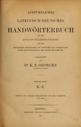 Ausführliches lateinisch-deutsches und deutsch-lateinisches Handwörterbuch