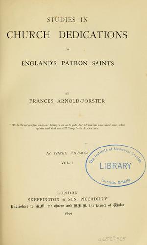 Studies in church dedications