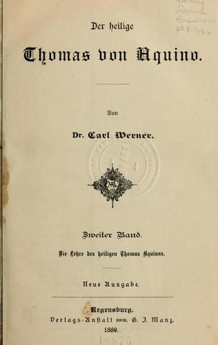 Der heilige Thomas von Aquino