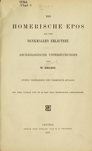 Das homerische Epos aus den Denkmälern erläutert