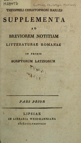 Brevior notitia litteraturae romanae in primis scriptorum latinorum
