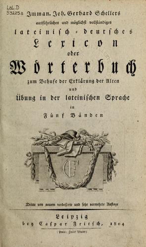 Ausführliches und möglichst vollständiges lateinisch-deutsches Lexicon