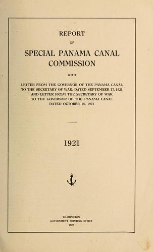Report of Special Panama Canal Commission