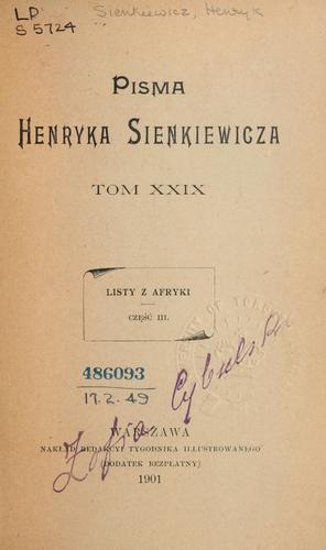 Pisma Henryka Sienkiewicza
