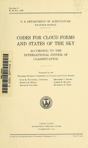 Codes for cloud forms and states of the sky according to the international system of classification