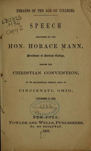 Demands of the age on colleges
