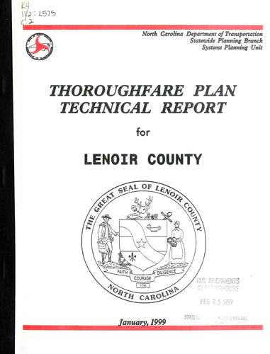 Thoroughfare plan for Lenoir County