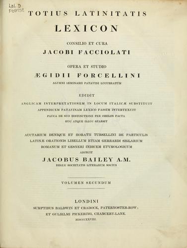 Totius Latinitatis lexicon