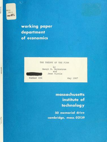 The theory of the firm