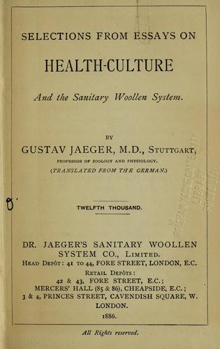 Selection from essays on health-culture