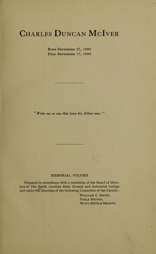 Charles Duncan McIver