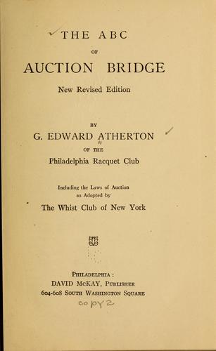 The A B C of auction bridge