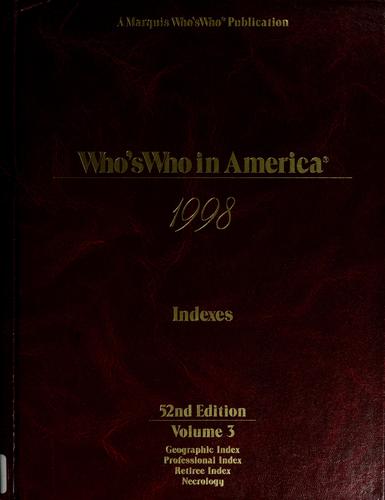 Who's Who in America 1998--Volume 3