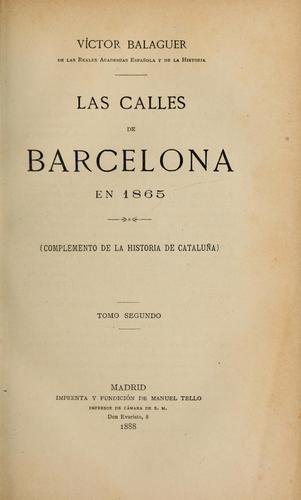 Las calles de Barcelona en 1865