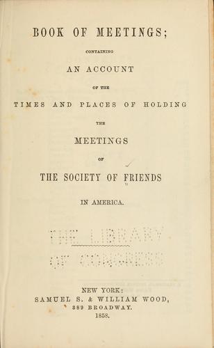 Books of meetings