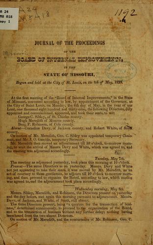 Journal of the proceedings