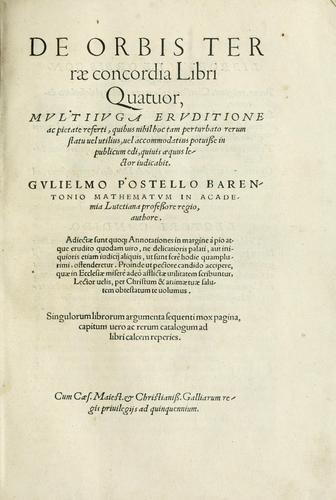 De orbis terrae concordia libri quatuor