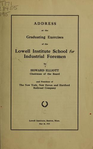 Address at the graduating exercises