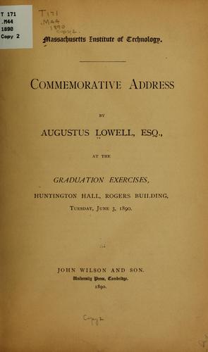 Commemorative address