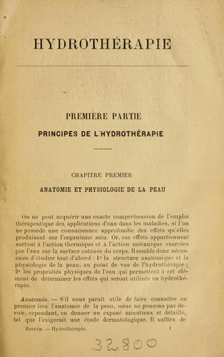 La pratique de l'hydrothérapie