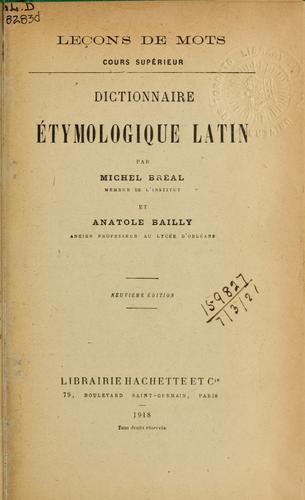 Dictionnaire étymologique latin