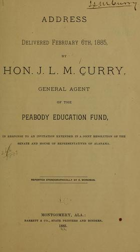 Address delivered February 6th, 1885