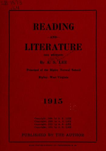 Reading and literature (1915 ed)