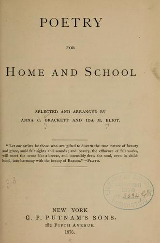 Poetry for home and school