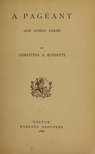 A pageant and other poems
