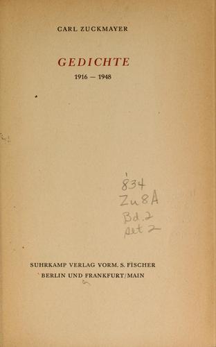 Gedichte, 1916-1948