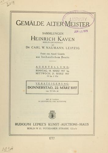 Gemälde alter Meister