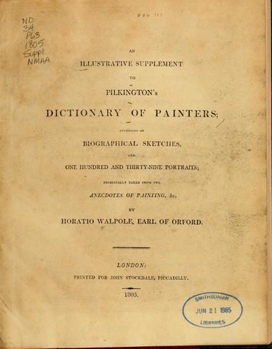 An illustrative supplement to Pilkington's Dictionary of painters