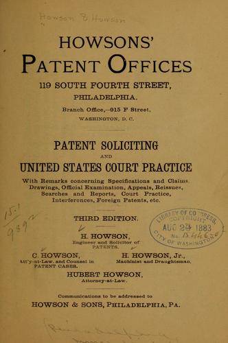 Patent soliciting and United States court practice
