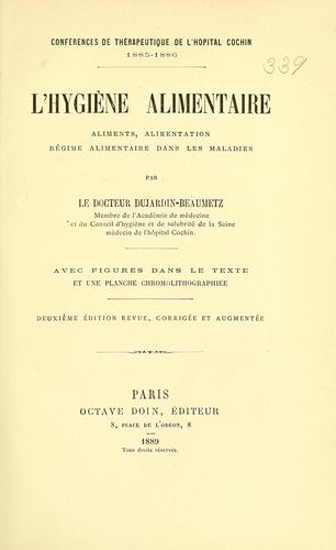 L'hygiène alimentaire