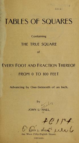 Tables of squares